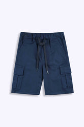 Boy  Blue Cotton  Cargo Shorts(Knee Length)